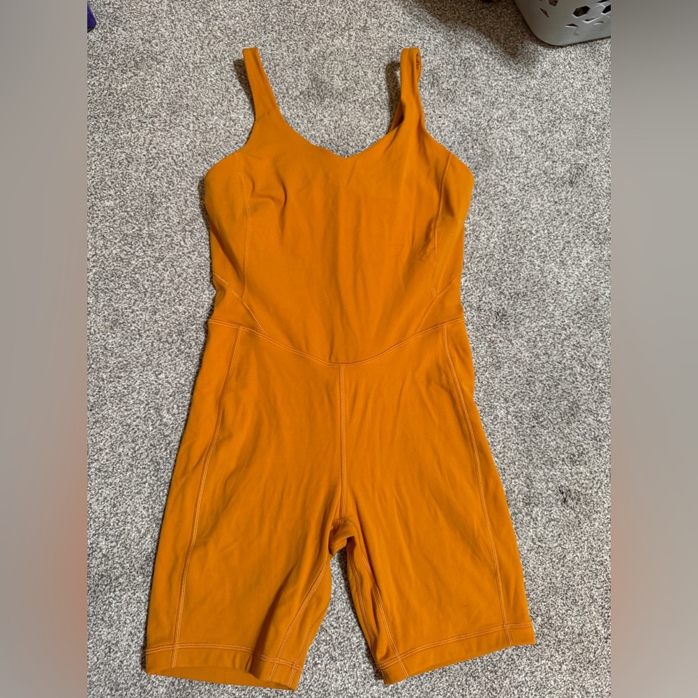 Lululemon Align Bodysuit Onsie 8” Autumn Orange